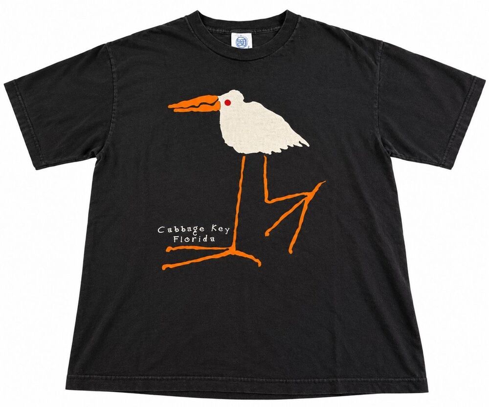 Gravity Graphics Vintage Cabbage Key Florida Bird Graphic T-Shirt USA Size Large